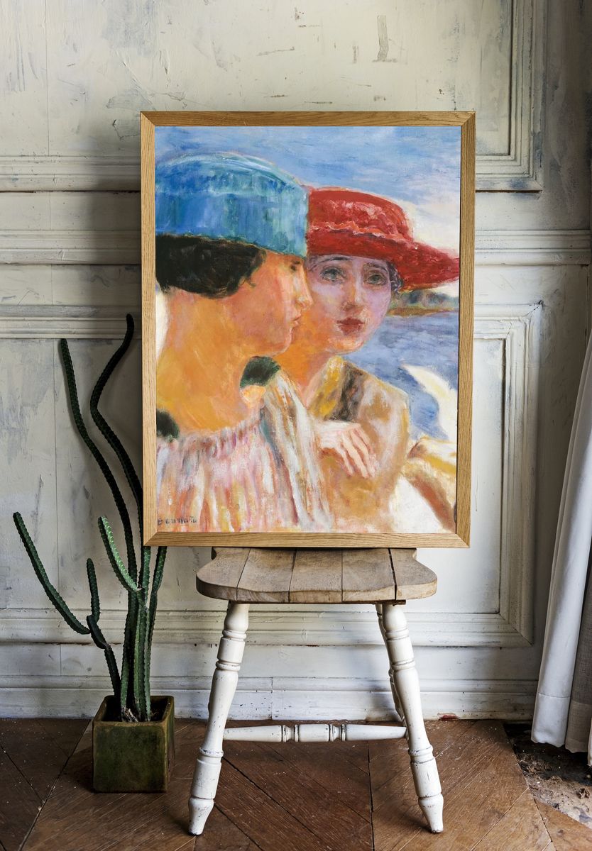 Two Women by the Sea Fine-Art Print. — room view 1