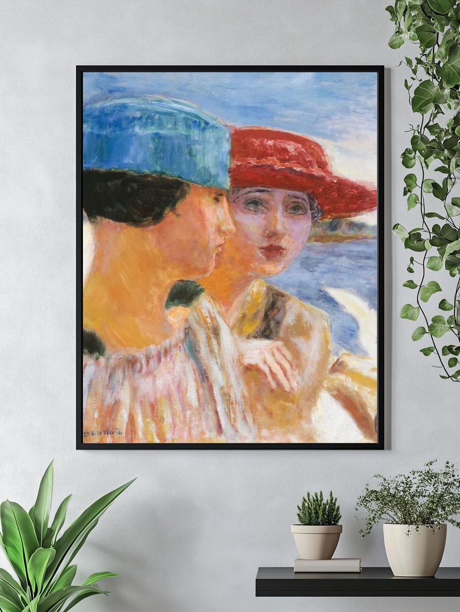 Two Women by the Sea Fine-Art Print. — room view 4