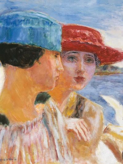 Two Women by the Sea Fine-Art Print. poster