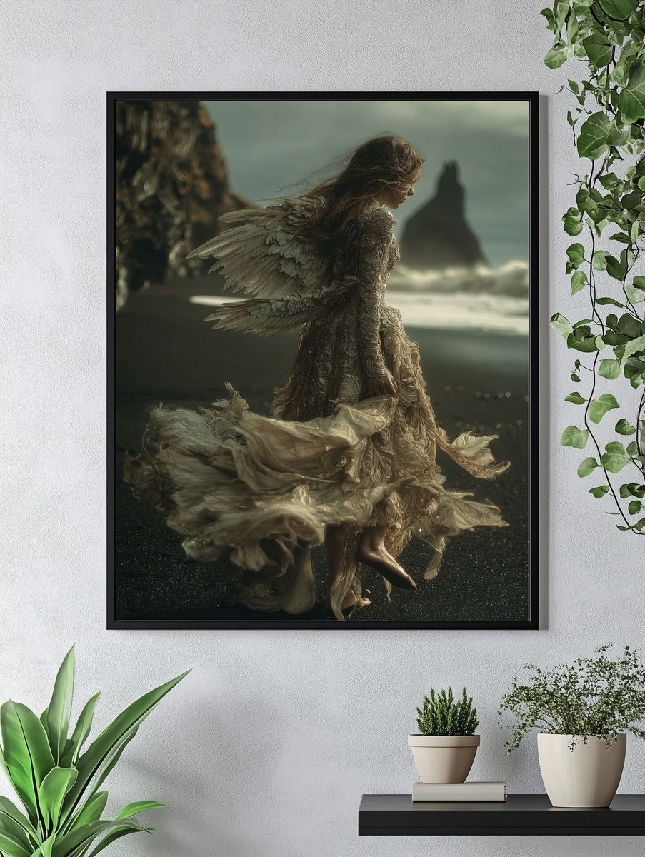 Angel in Flowing Dress — Fine Art Print. — room view 4