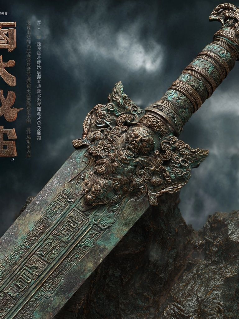 Ancient Sword — Fantasy Art Print. poster — fine-art art