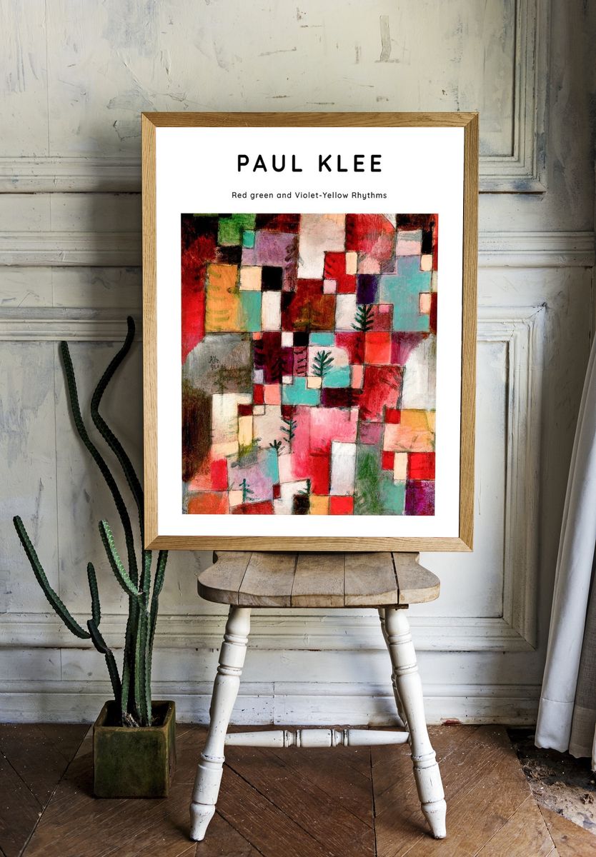 Paul Klee poster, famous Red. — room view 1