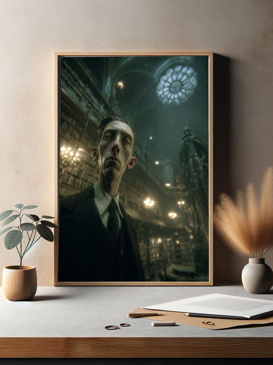 Mysterious Librarian — Fine Art Print. — room view 2