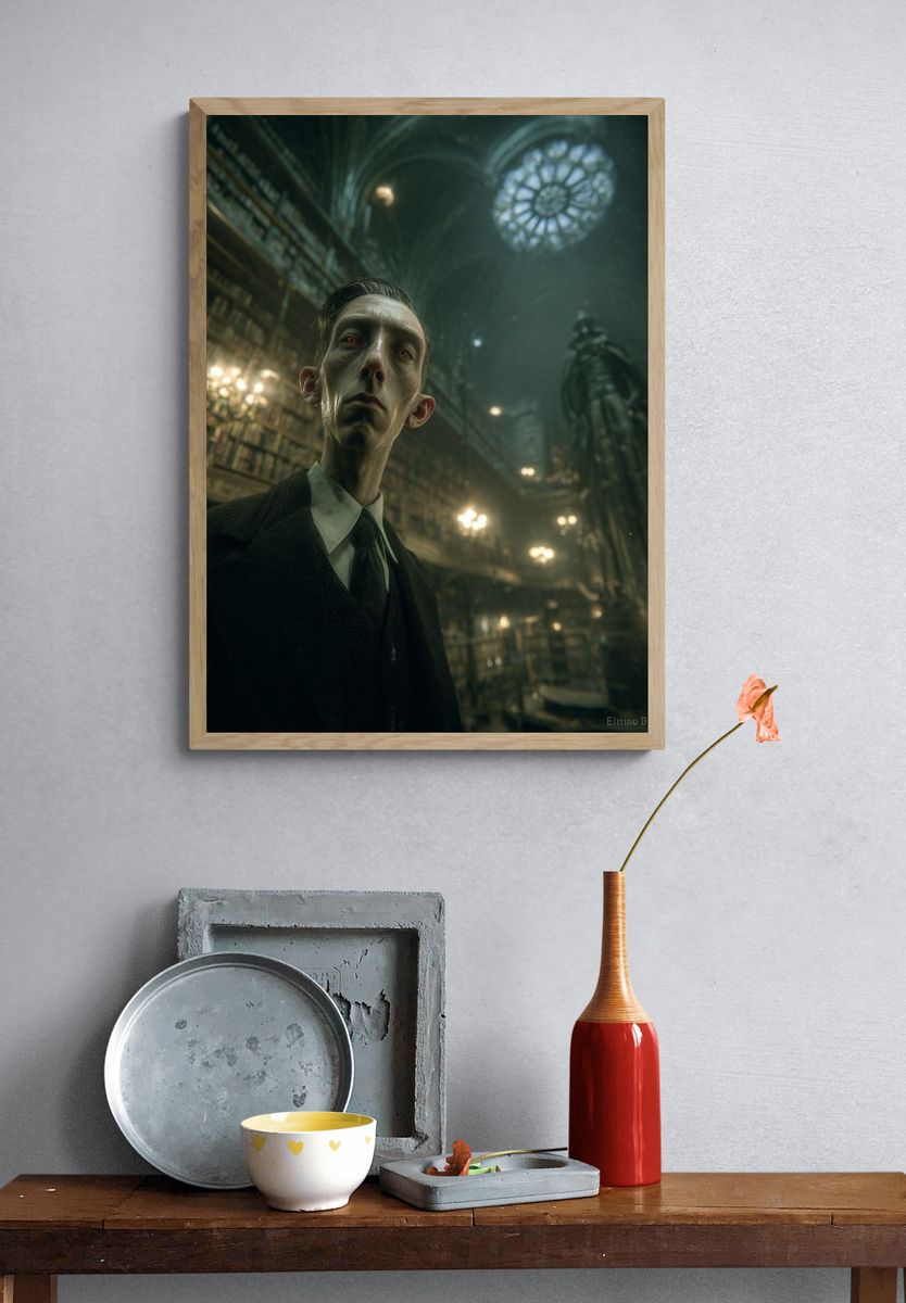Mysterious Librarian — Fine Art Print. — room view 3