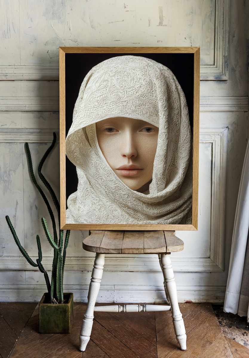 Veiled Portrait Fine-Art Print. — room view 1