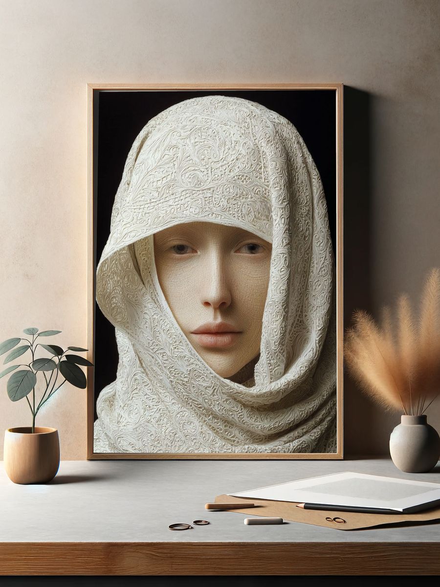 Veiled Portrait Fine-Art Print. — room view 2