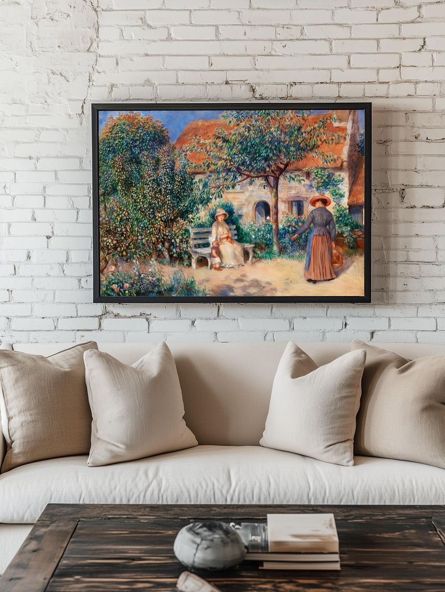 Garden Scene with Women — Fine Art Print. — room view 1
