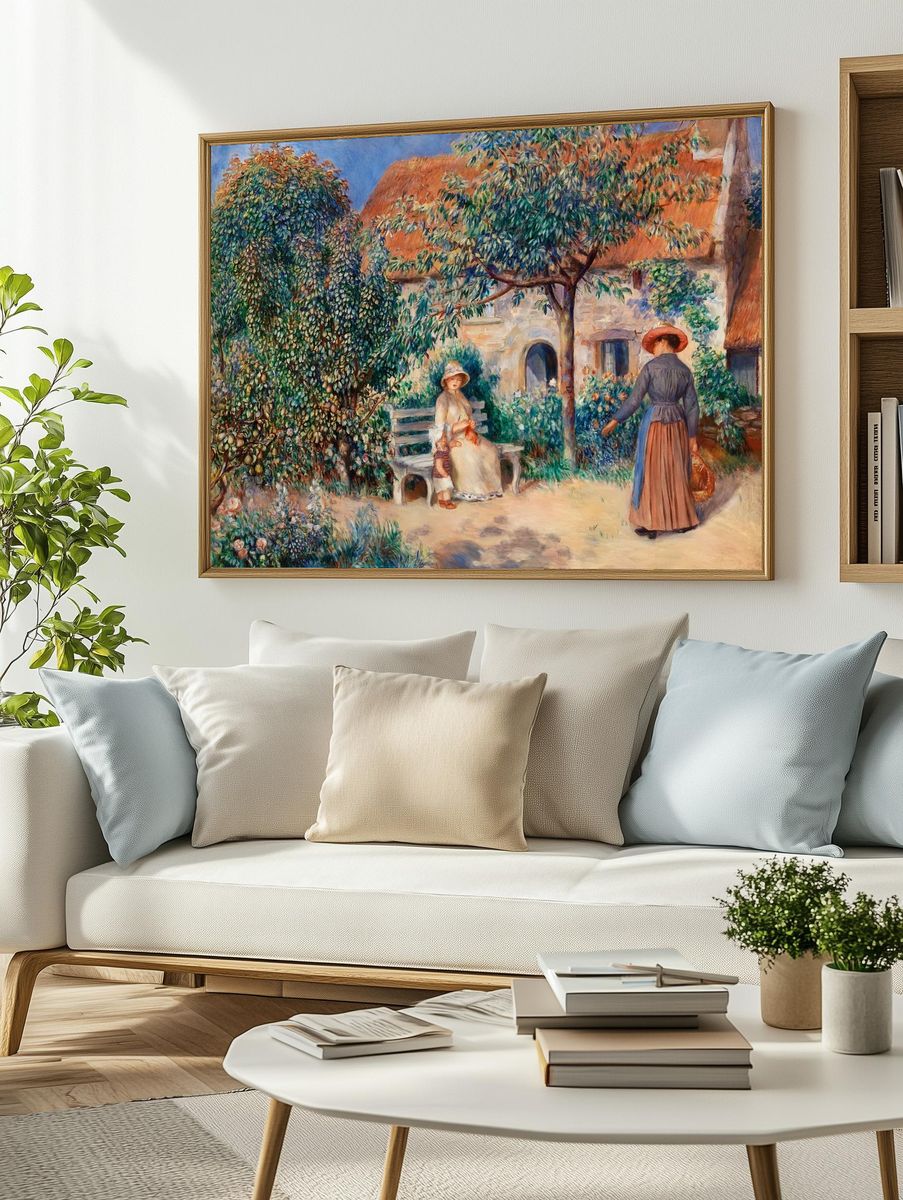 Garden Scene with Women — Fine Art Print. — room view 2