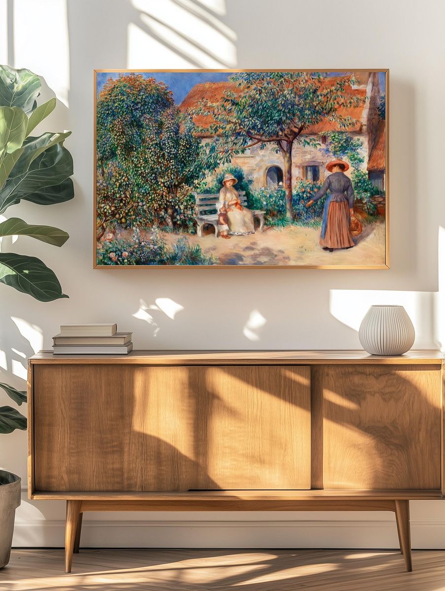 Garden Scene with Women — Fine Art Print. — room view 3