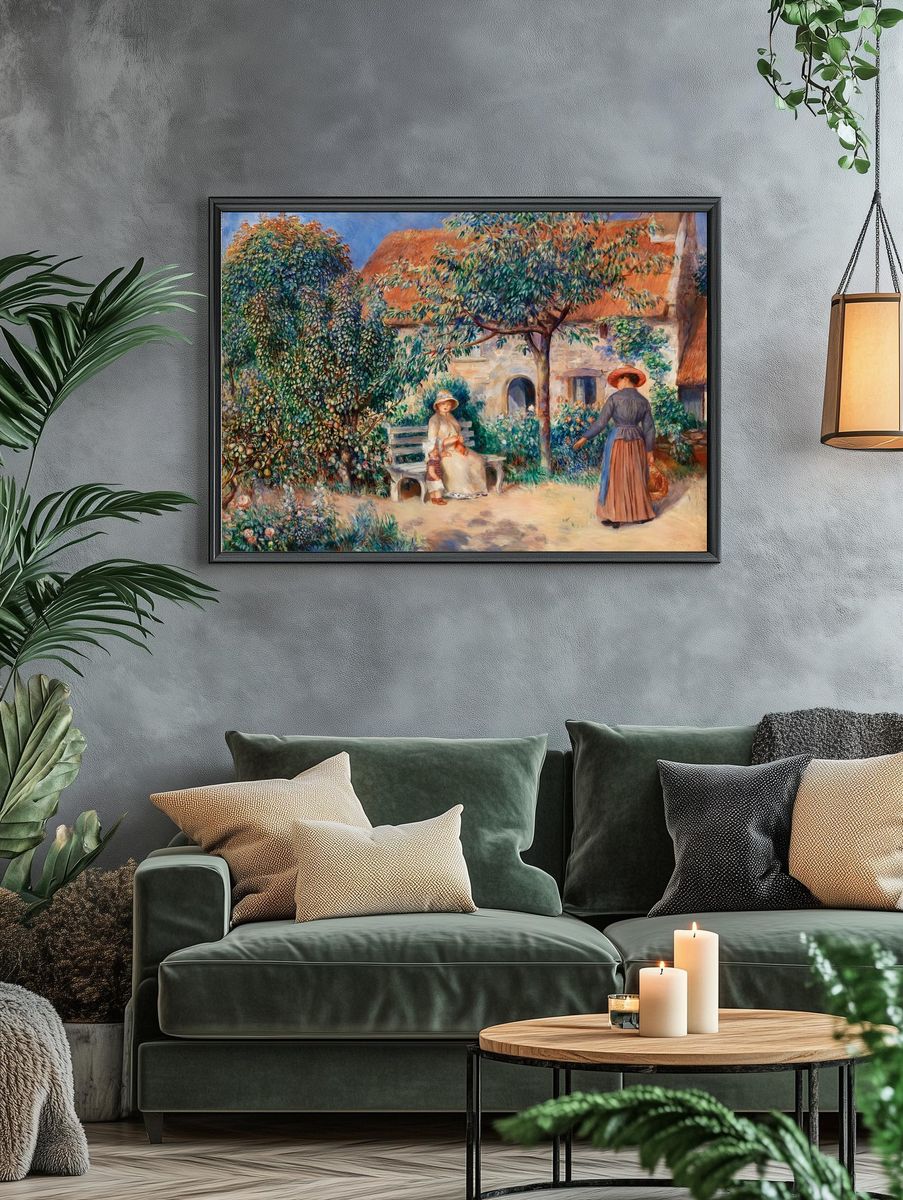 Garden Scene with Women — Fine Art Print. — room view 4
