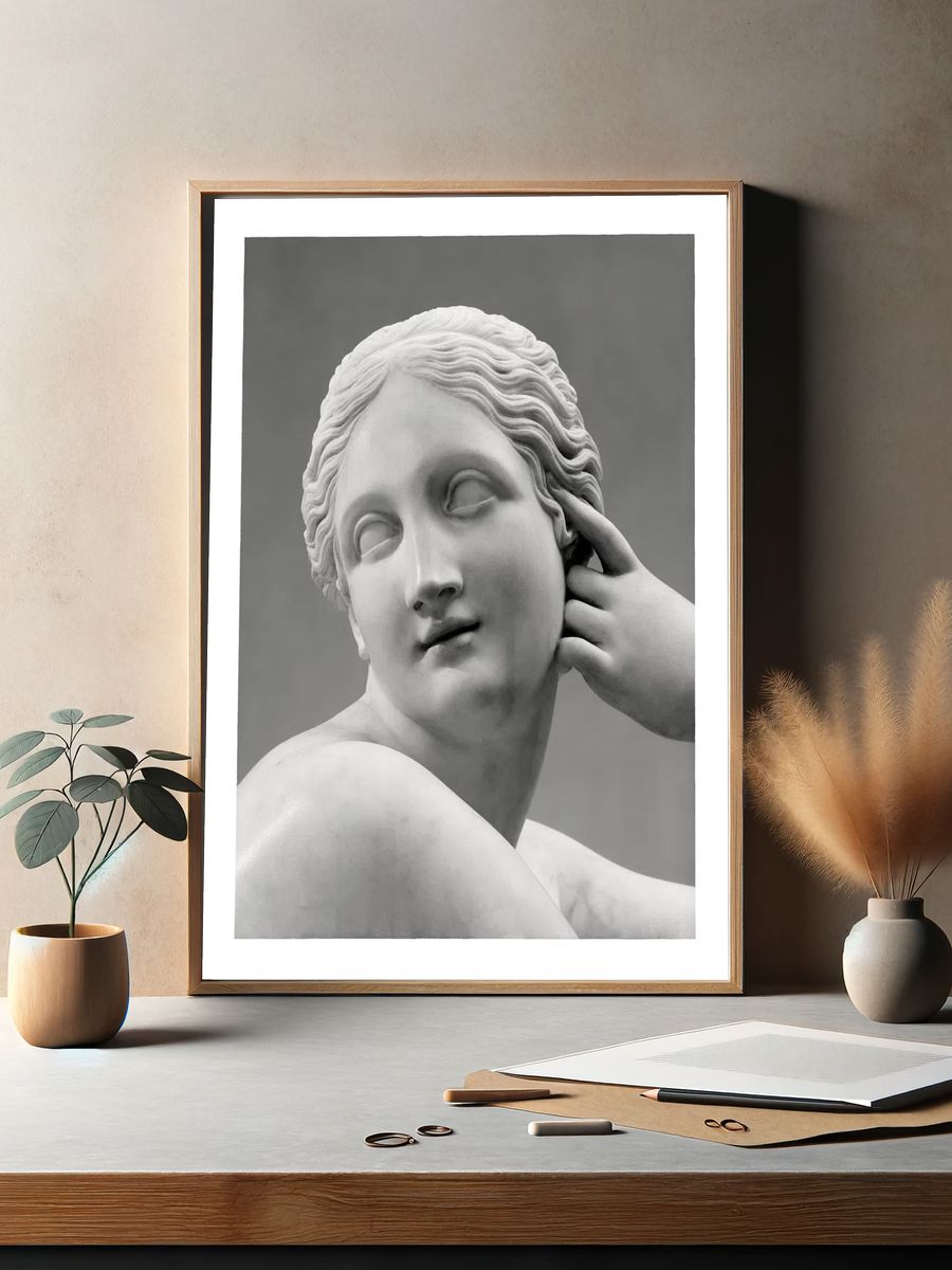 Marble Sculpture Portrait — Fine Art Print. — room view 2