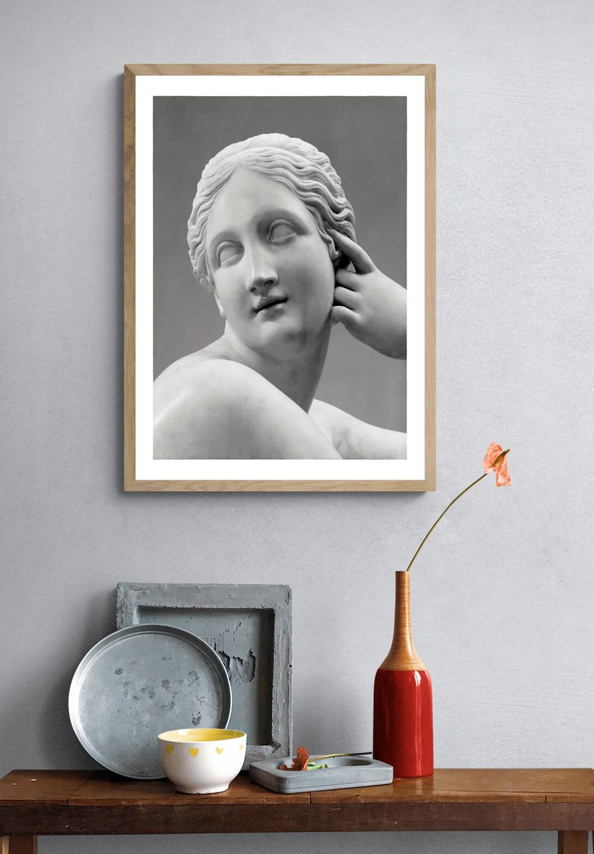 Marble Sculpture Portrait — Fine Art Print. — room view 3