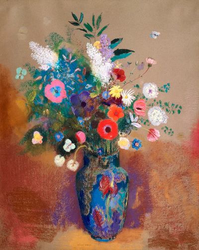 Bouquet Flowers (1900—1905) Odilon Redon. poster print