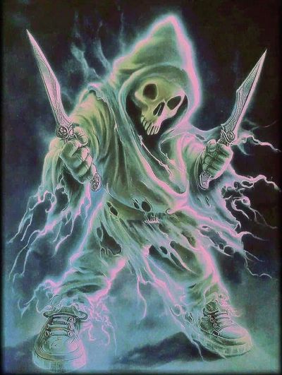 Ghostly Grim Reaper — Fantasy Art Print. poster print