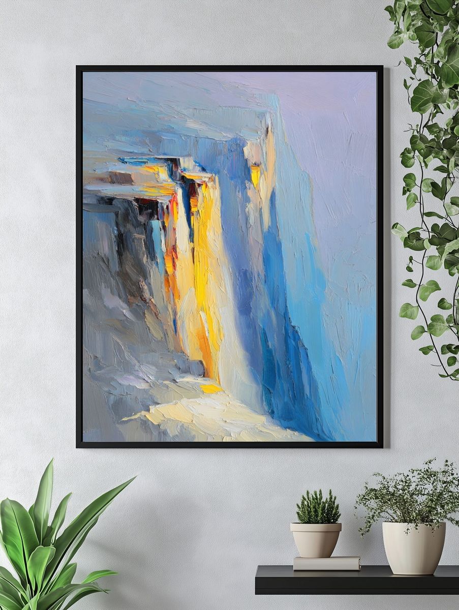 Abstract Cliffside Landscape Poster. — room view 4