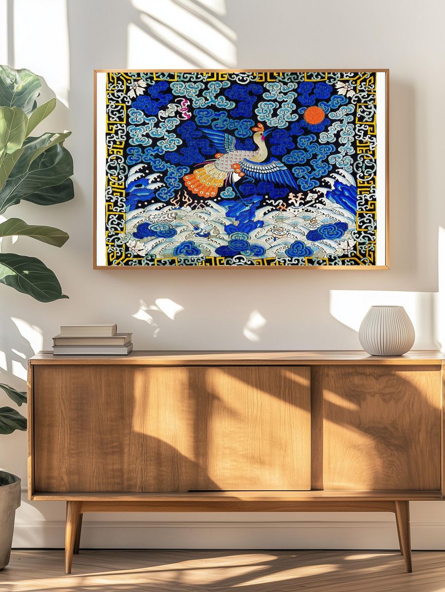 Phoenix in Clouds — Asian Art Print. — room view 3