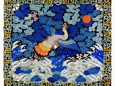 Phoenix in Clouds — Asian Art Print. poster print