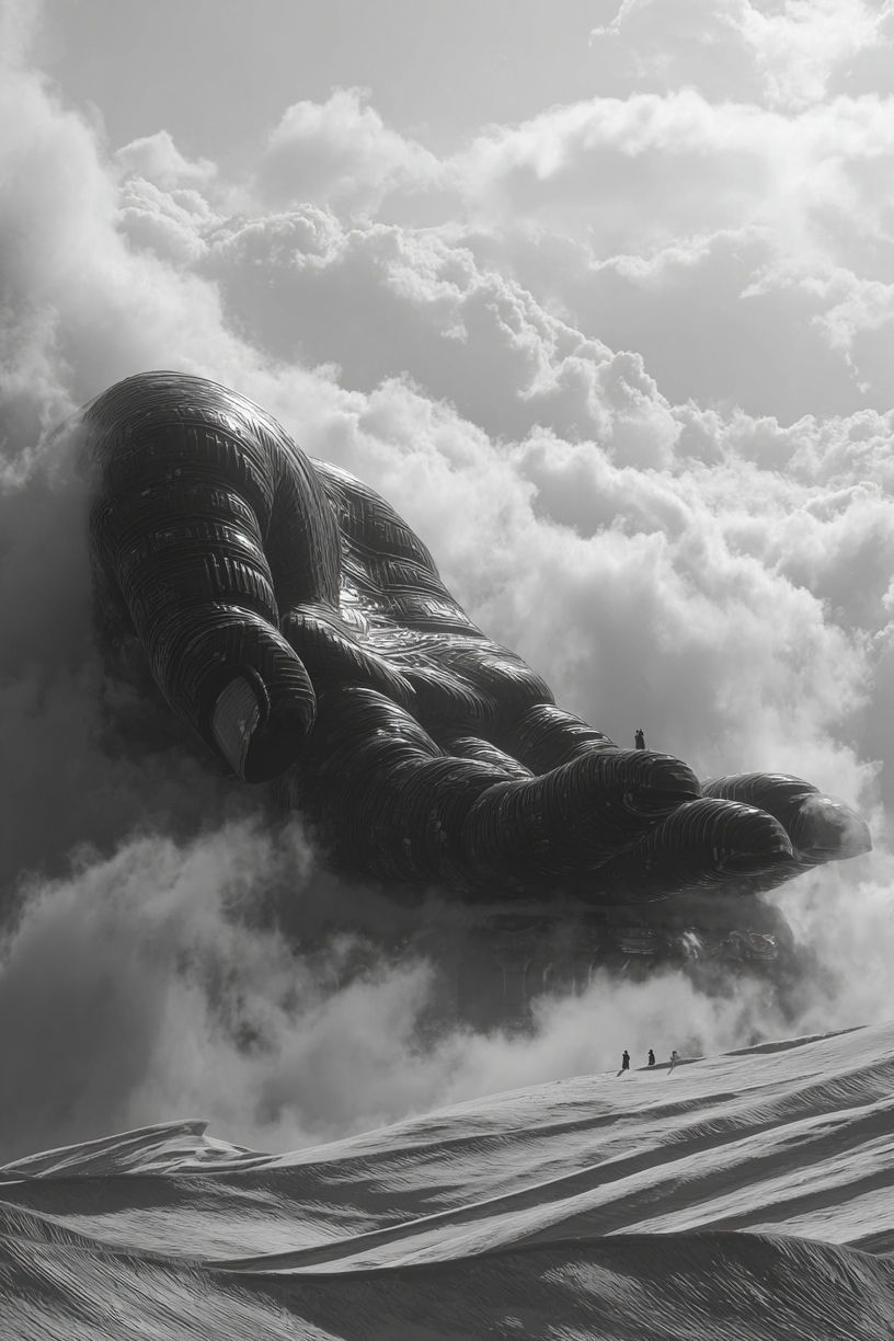 Giant Hand in Clouds — Fine Art Print. poster — fine-art art