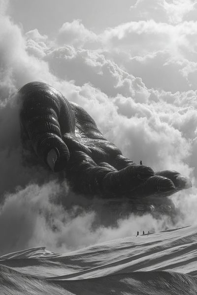 Giant Hand in Clouds — Fine Art Print. poster print