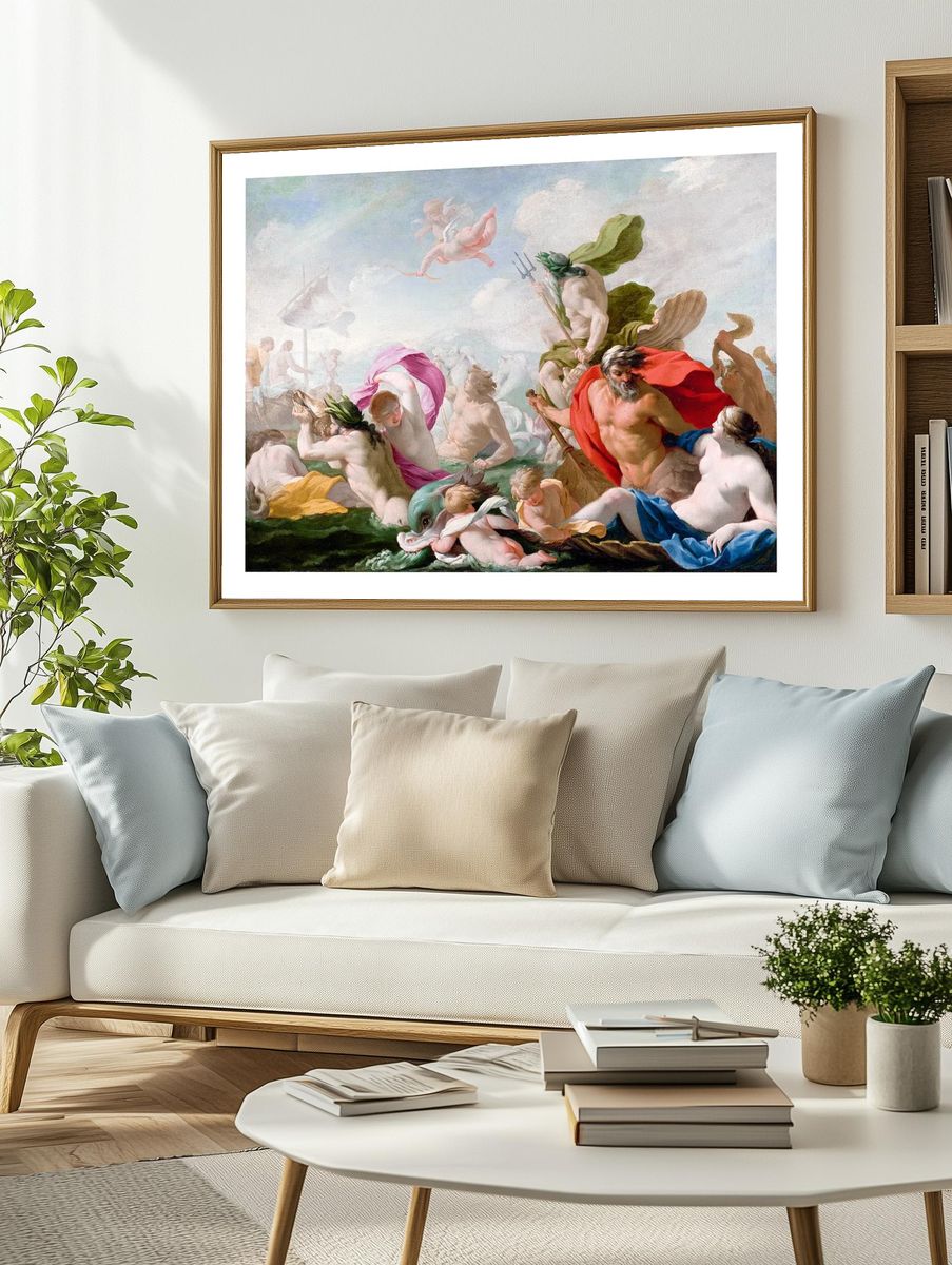 Mythological Seascape Baroque Print. — room view 2