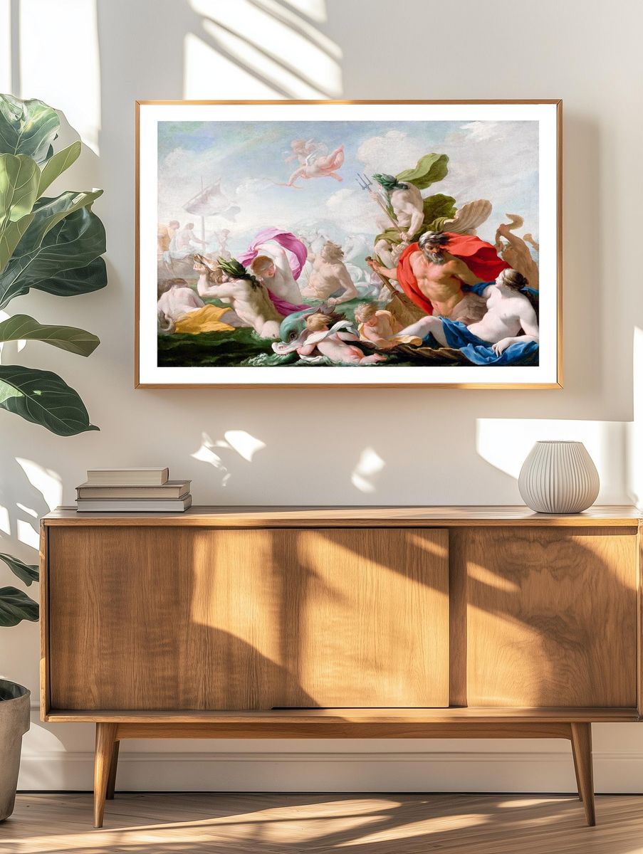 Mythological Seascape Baroque Print. — room view 3
