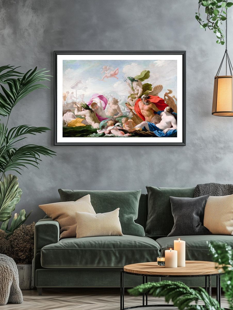 Mythological Seascape Baroque Print. — room view 4