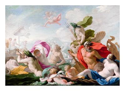 Mythological Seascape Baroque Print