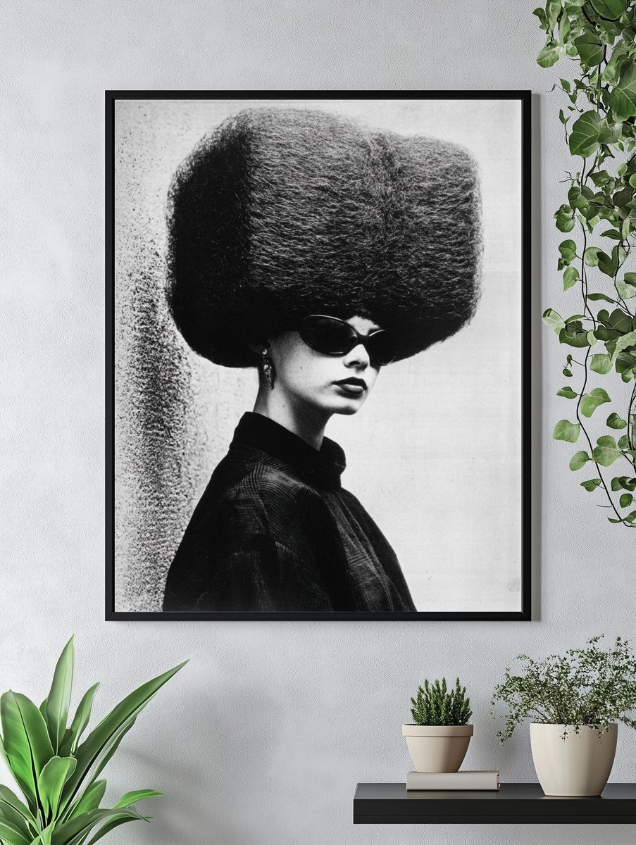 Bold Fashion Statement — Black and White Print. — room view 4