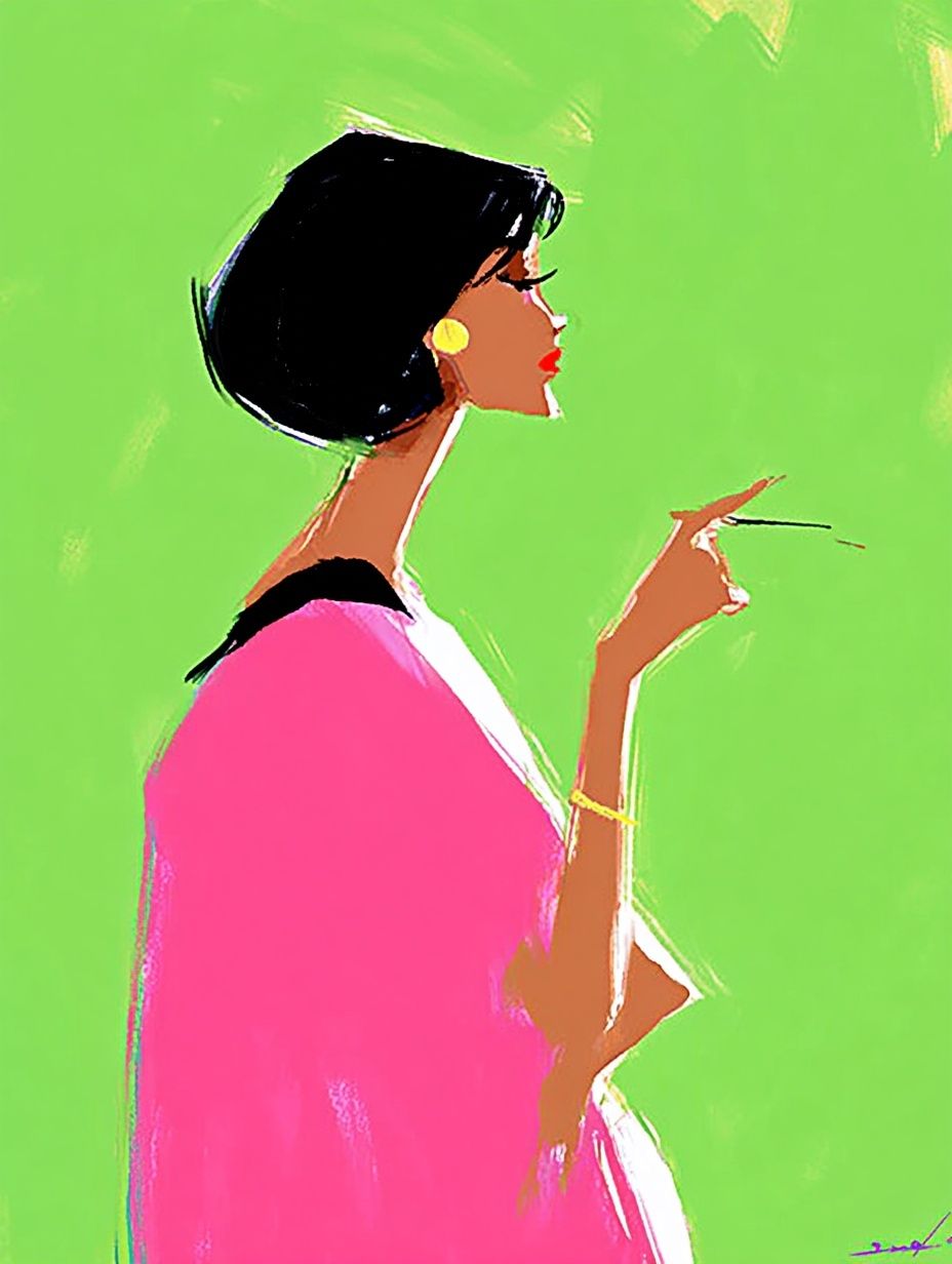 Pop Art Woman Profile Poster. poster — fine-art art