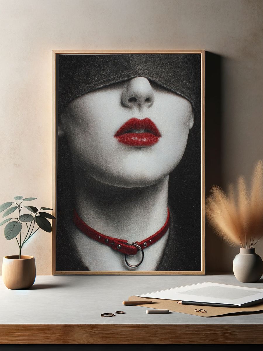 Mysterious Woman — Fine Art Print. — room view 2