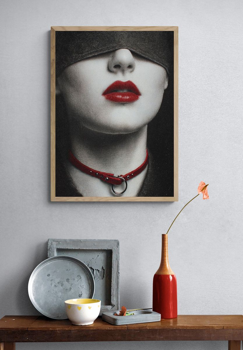 Mysterious Woman — Fine Art Print. — room view 3