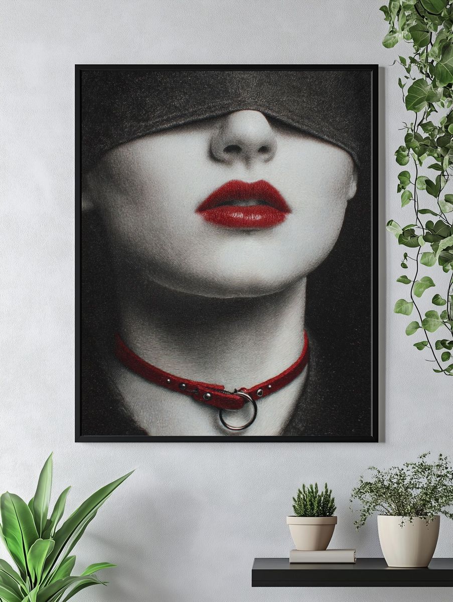 Mysterious Woman — Fine Art Print. — room view 4