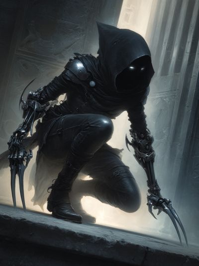 Mysterious Assassin — Fantasy Art Print. poster print