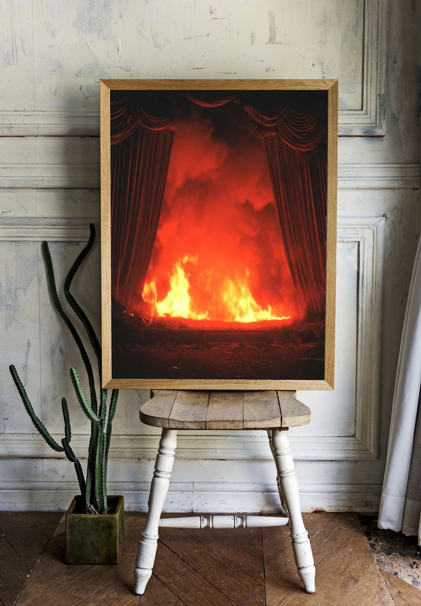 Theatrical Fire — Fine Art Print. — room view 1