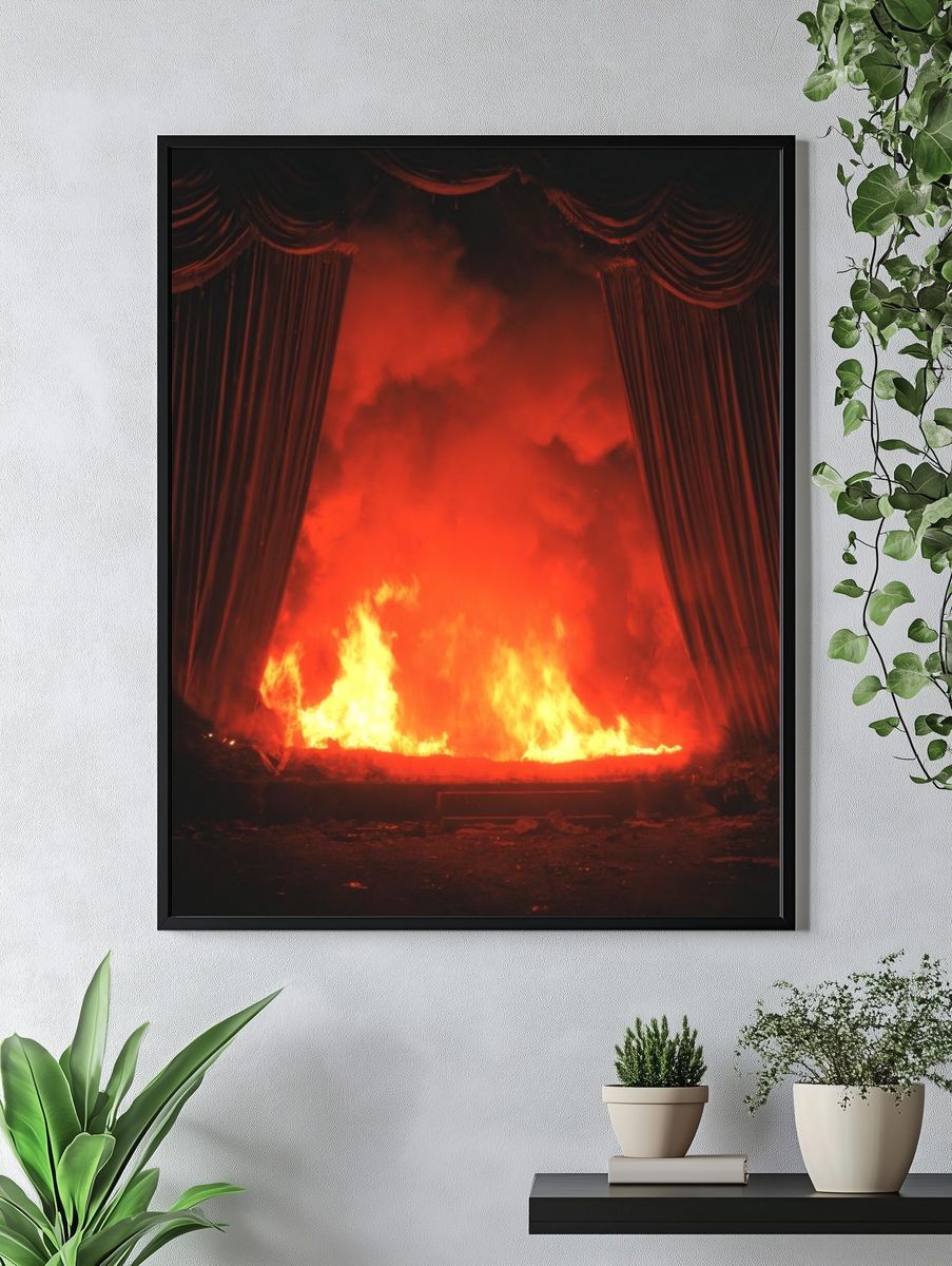 Theatrical Fire — Fine Art Print. — room view 4