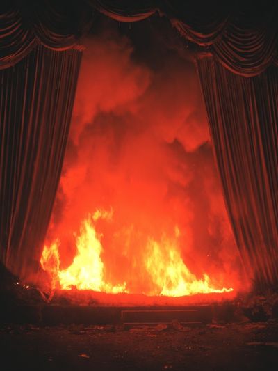 Theatrical Fire — Fine Art Print. poster