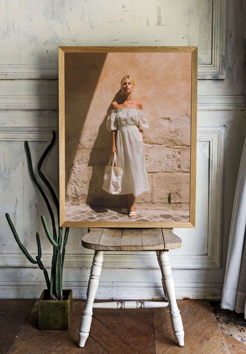 Sunlit Fashion Portrait Print. — room view 1