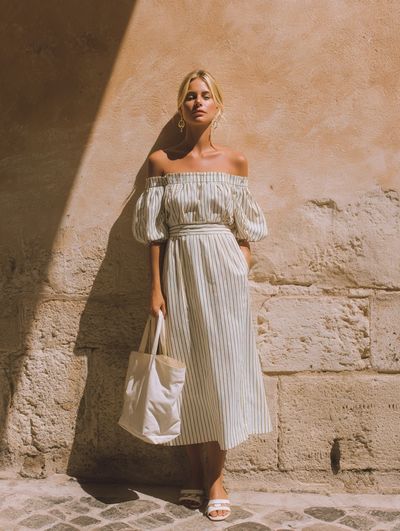 Sunlit Fashion Portrait Print. poster print