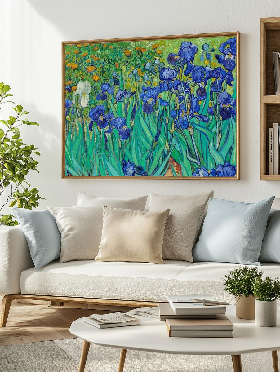 Iris Flowers — Fine Art Print. — room view 2