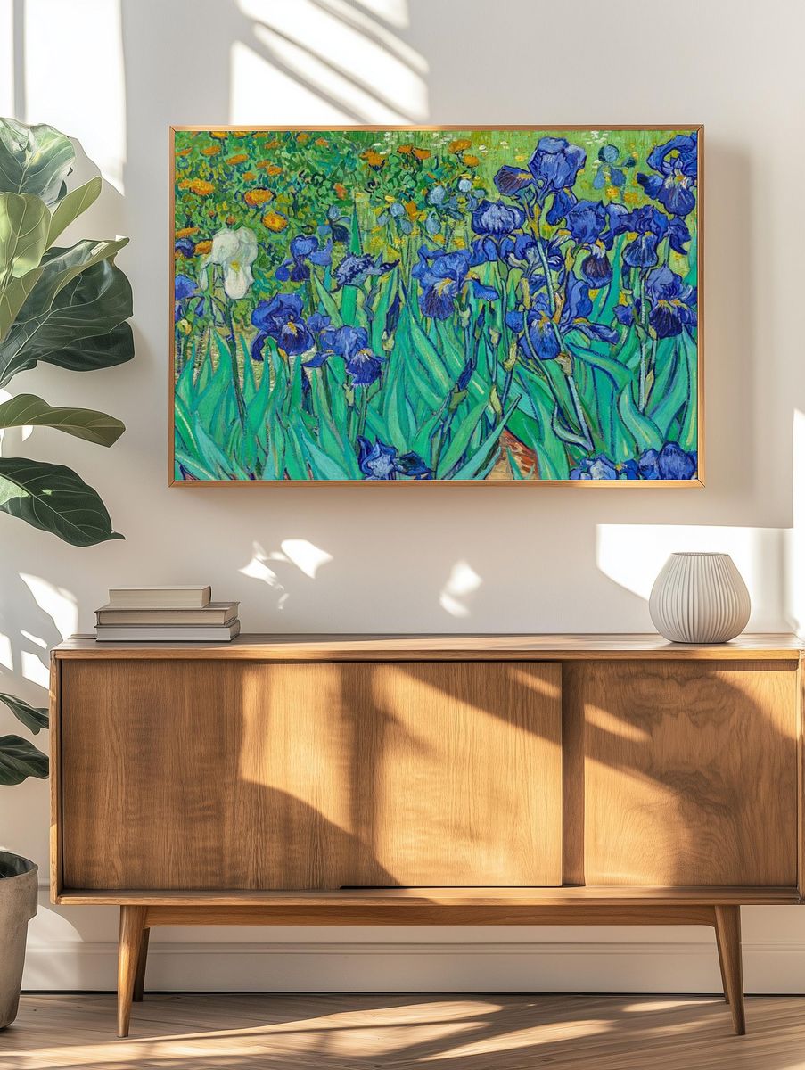 Iris Flowers — Fine Art Print. — room view 3