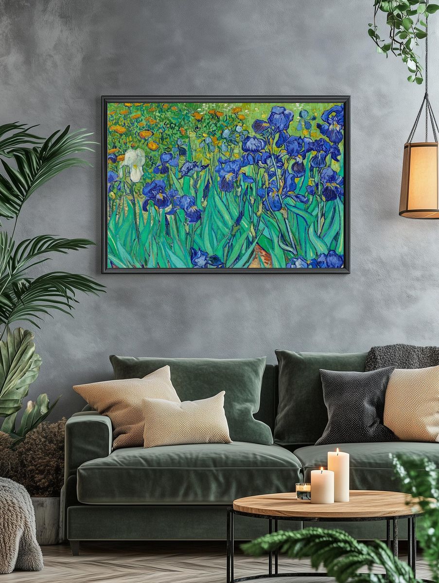 Iris Flowers — Fine Art Print. — room view 4