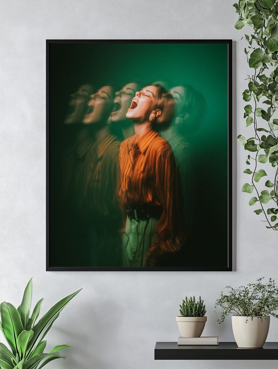 Screaming Woman — Fine Art Print. — room view 4