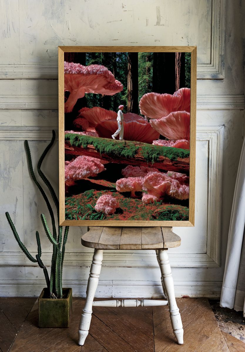 Surreal Mushroom Forest — Fine Art Print. — room view 1