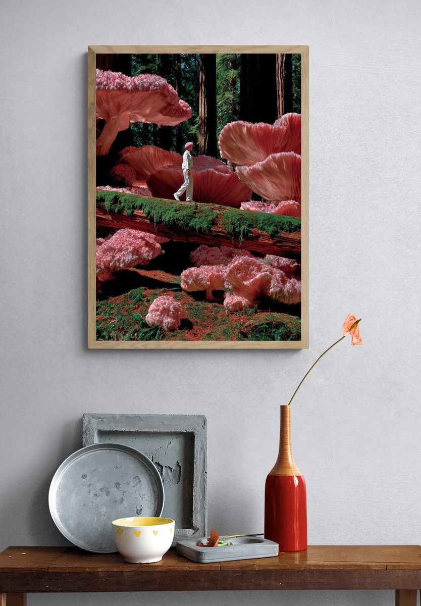 Surreal Mushroom Forest — Fine Art Print. — room view 3