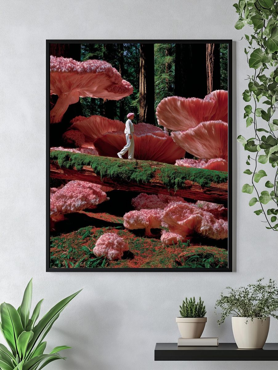 Surreal Mushroom Forest — Fine Art Print. — room view 4