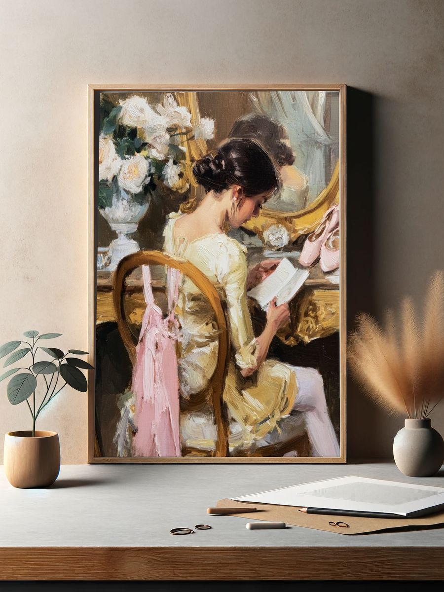 Ballet Dresser Portrait Print. — room view 2