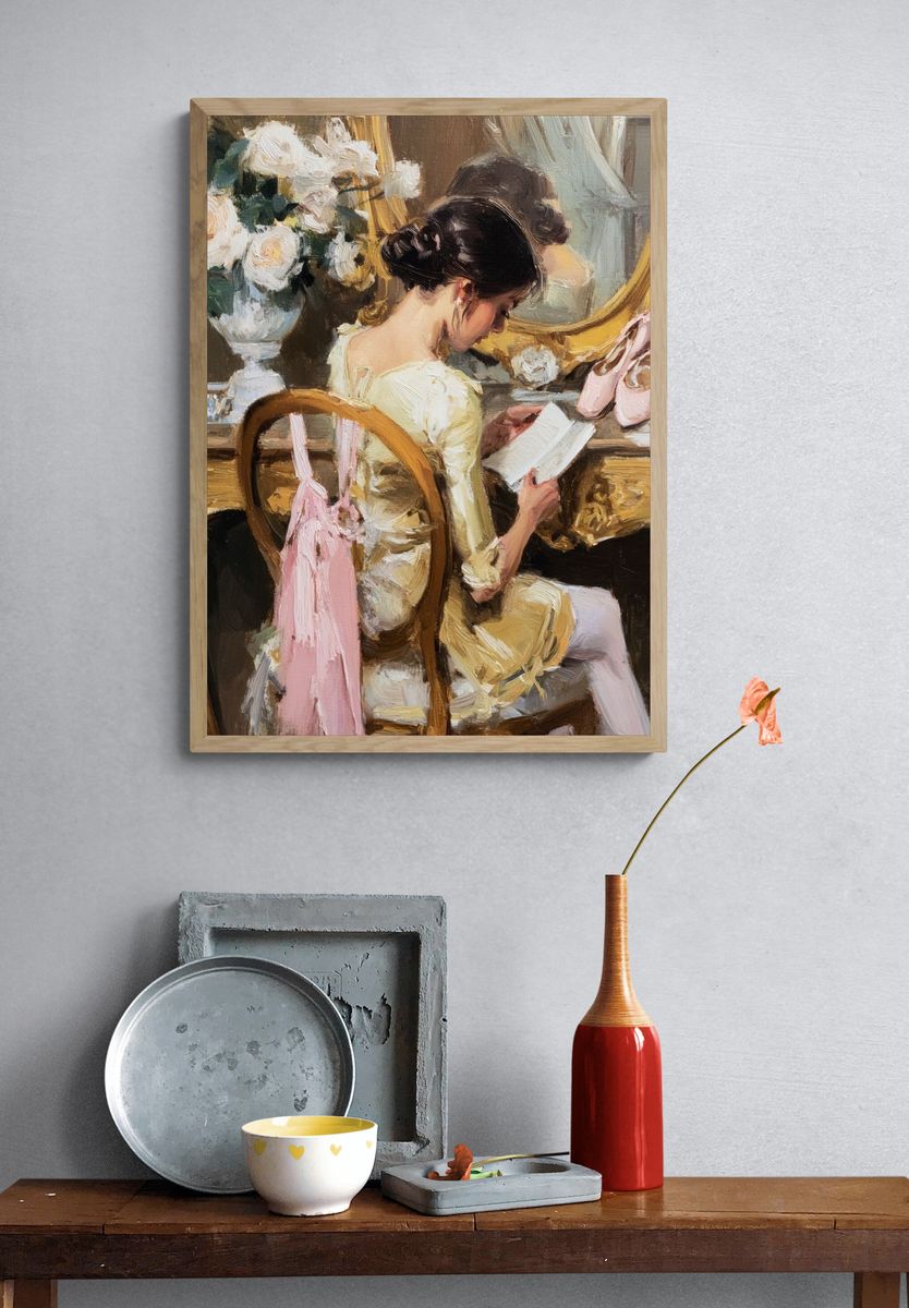 Ballet Dresser Portrait Print. — room view 3