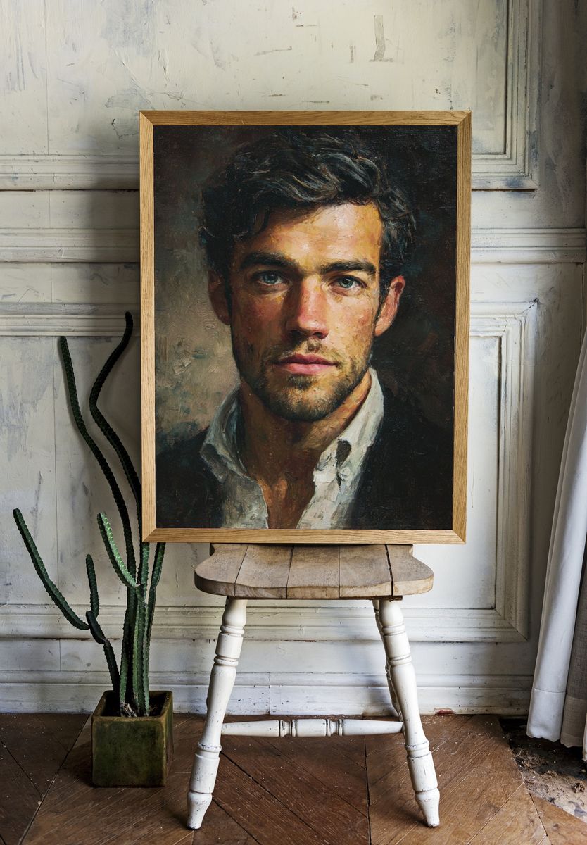 Portrait of a Young Man — Fine Art Print. — room view 1