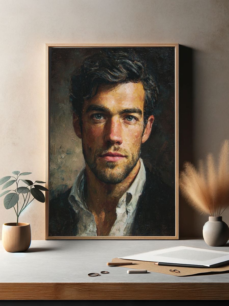 Portrait of a Young Man — Fine Art Print. — room view 2