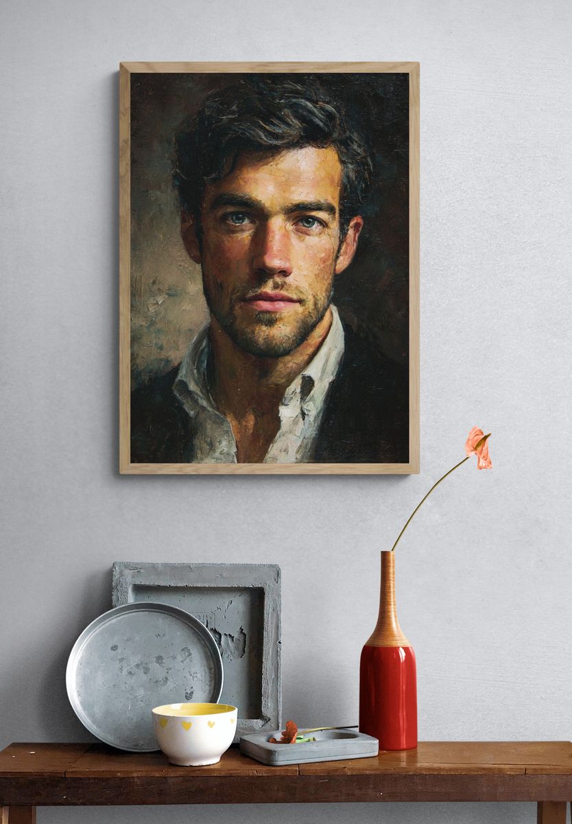 Portrait of a Young Man — Fine Art Print. — room view 3